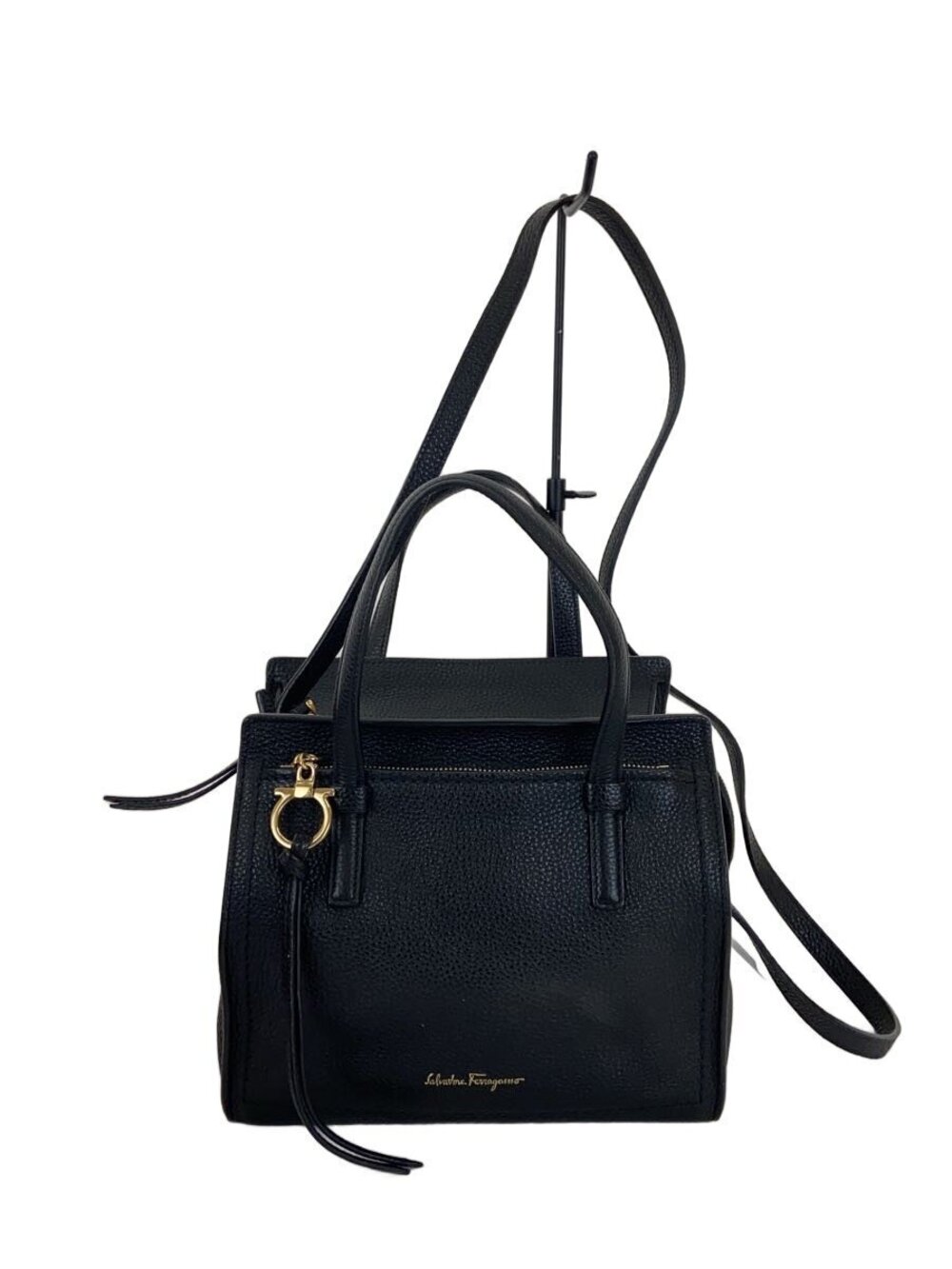 Salvatore Ferragamo Shoulder Bag Leather Black